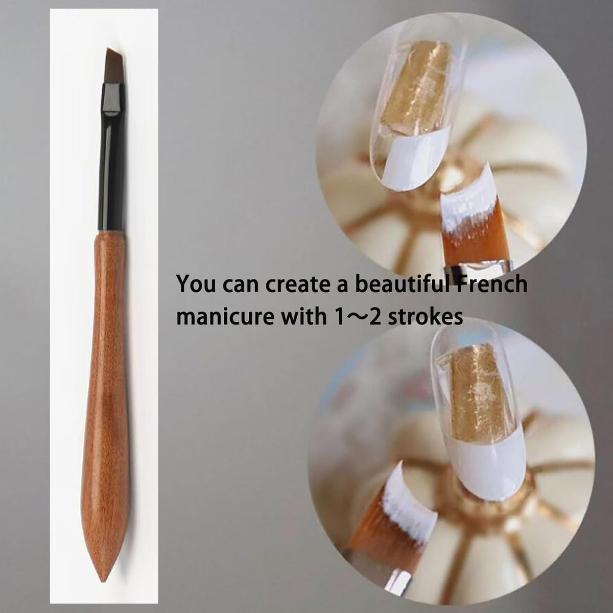 Nail Brush and French Tip Brush, Watercolor Paint Brushes for Oil Painting, Acrylic Paint Brushes（1