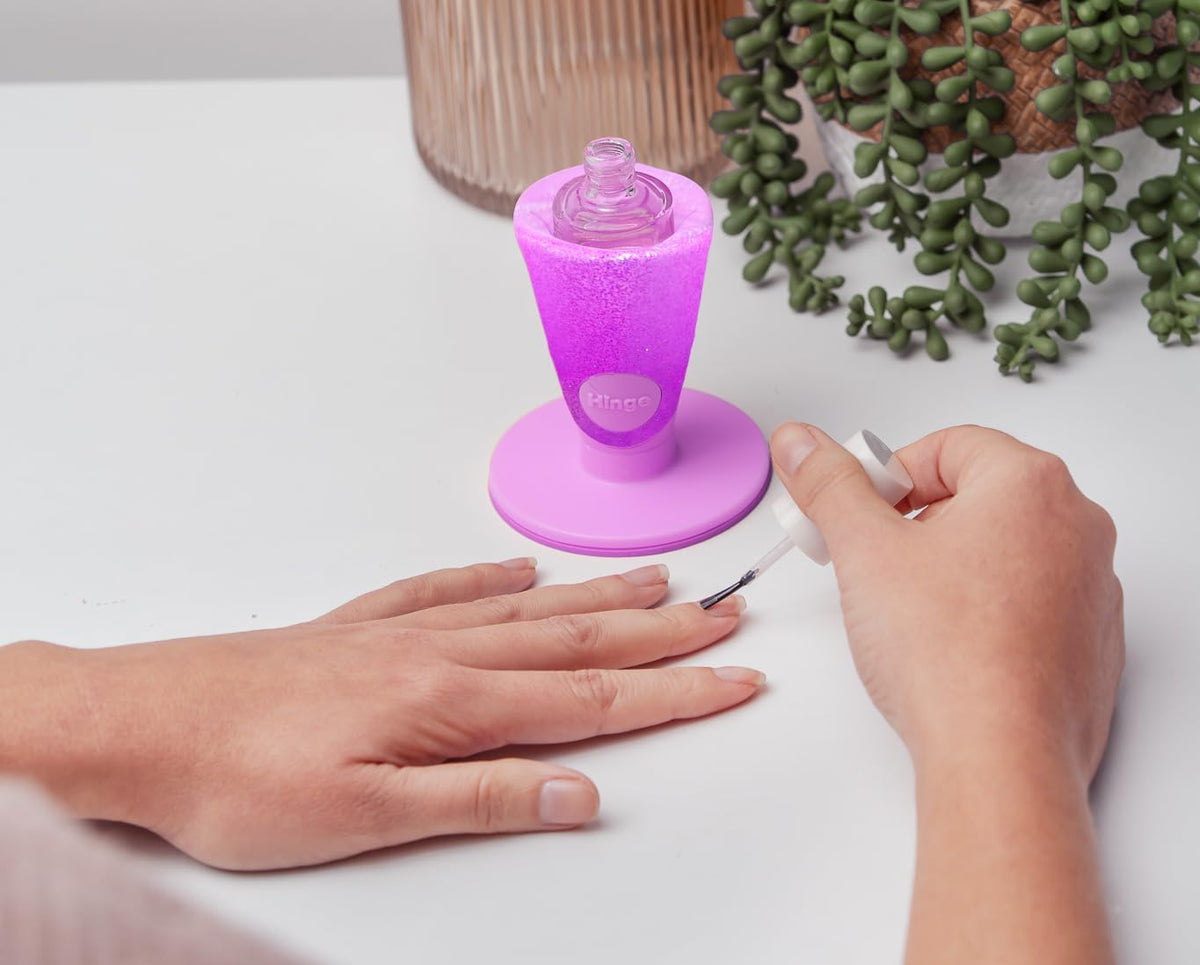 tweexy Hinge Untippable Nail Polish Bottle Holder | Anti-Spill Nail Polish Holder Stand, Tilted