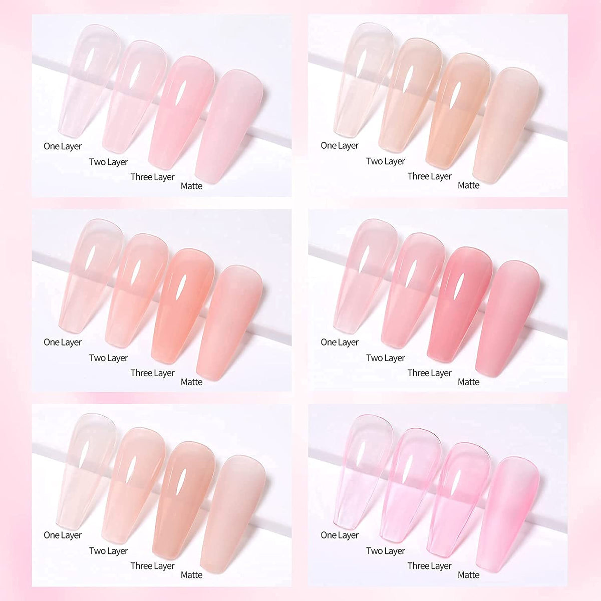 Vishine Gel Nail Polish Starter Kit with 36W UV LED Nail Lamp Speed Dryer Manicure Tools Set of 6