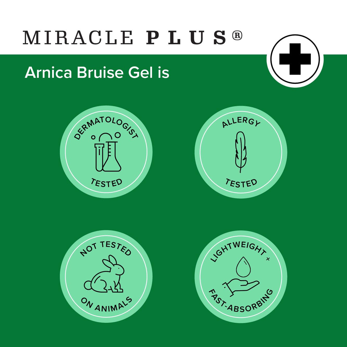 Miracle Plus Natural Arnica Bruise Body Gel | Arnica Montana Lotion For Thin Skin Bruising And