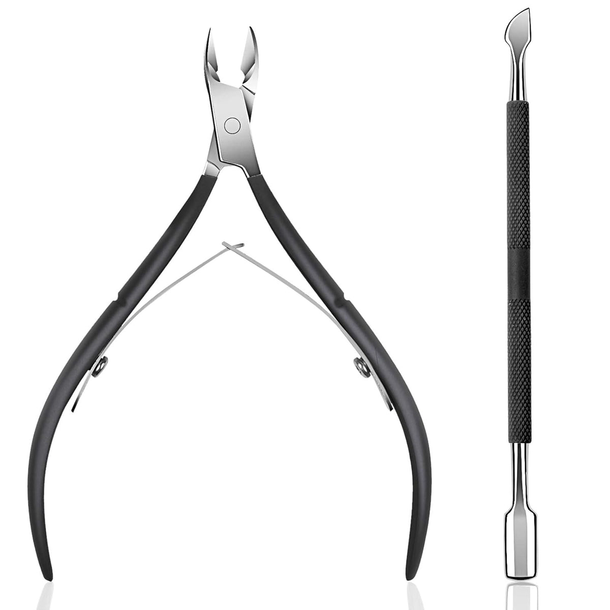 Ejiubas Cuticle Trimmer with Cuticle Pusher Cuticle Nipper Professional Grade Stainless Steel