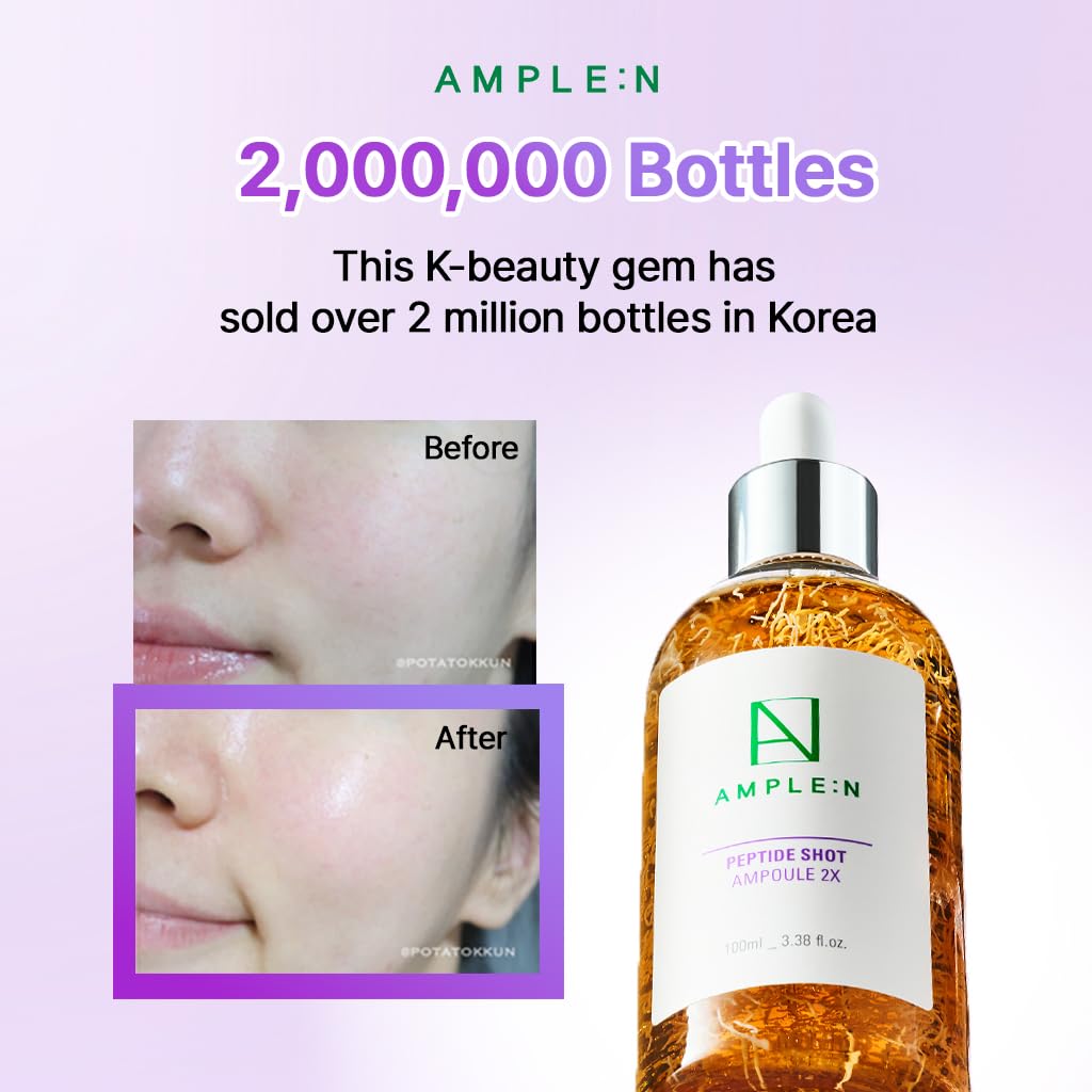 AMPLE:N Peptide Shot 2X Ampoule – Intensive Age Defying Concentrate Face Serum with Peptide Threads