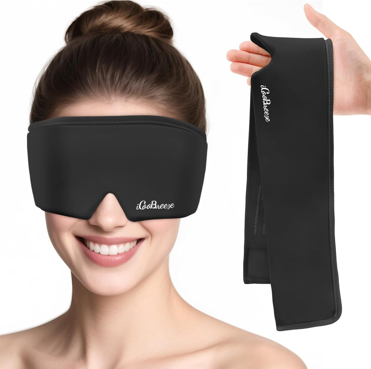 Cooling Eye Mask for Puffy Eyes, Headache and Migraine Relief Gel Eye Mask, for Headache