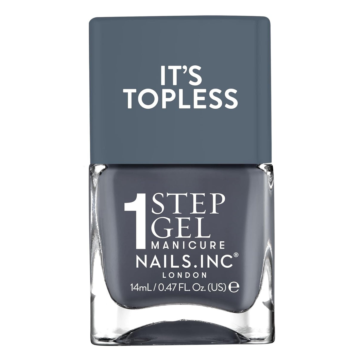 Nails Inc It's Topless Gel-Like Nail Polish, 4-in-1 Base Coat, Treatment, Color & Top Coat, Long