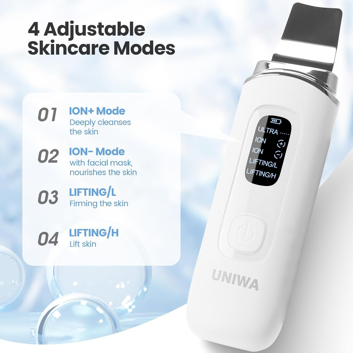 UNIWA Skin Scrubber Face Spatula, Skin Scrubber Pore Cleaner Blackhead Remover Tool for Deep Facial