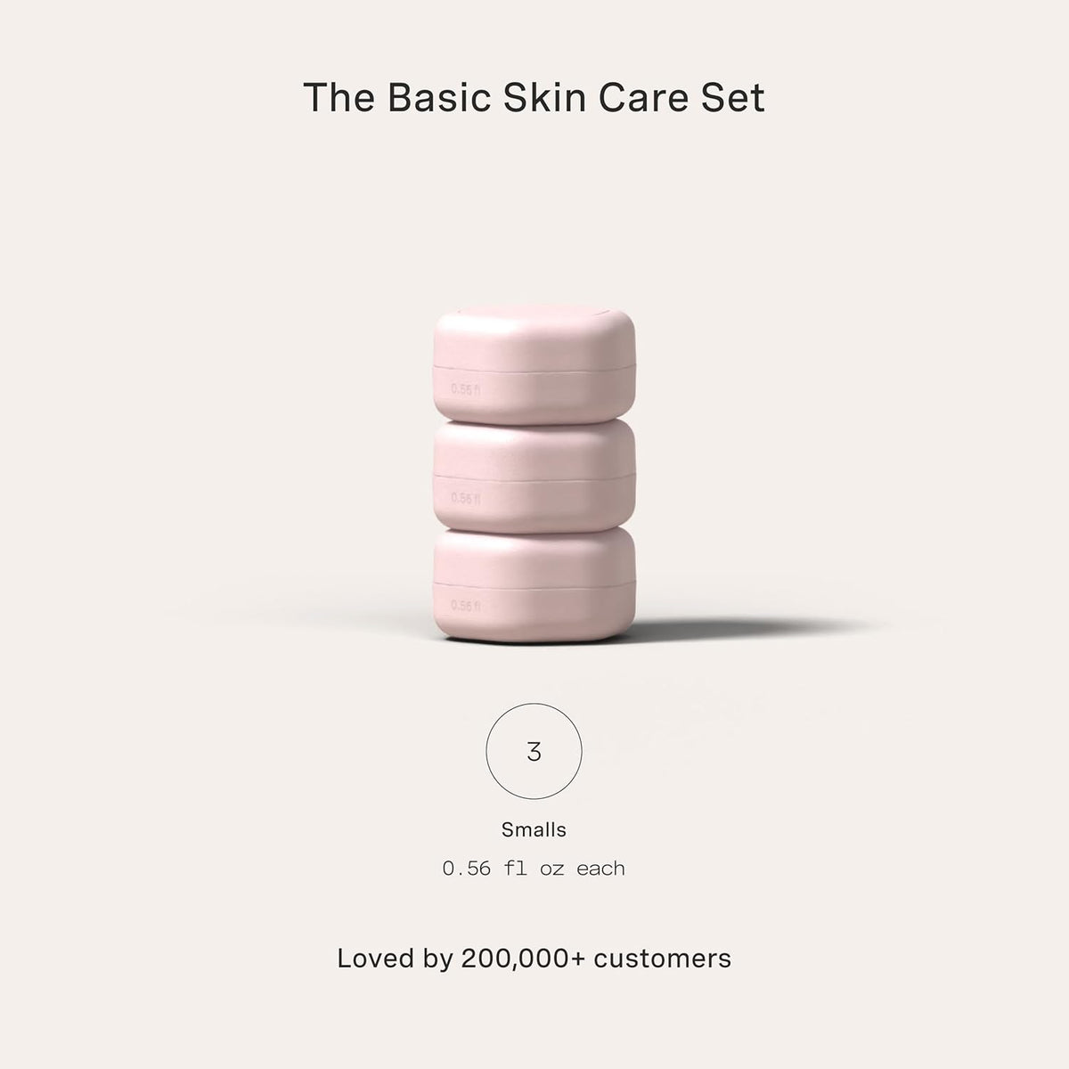 Cadence Travel Containers Basic Skincare Set - Magnetic Containers with Lids,Carry On Travel