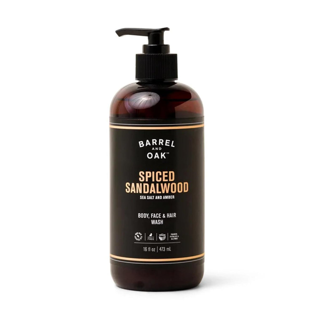 Barrel and Oak - All-In-One Body Wash, Men's Face, Hair, & Body Wash, Natural Exfoliator &