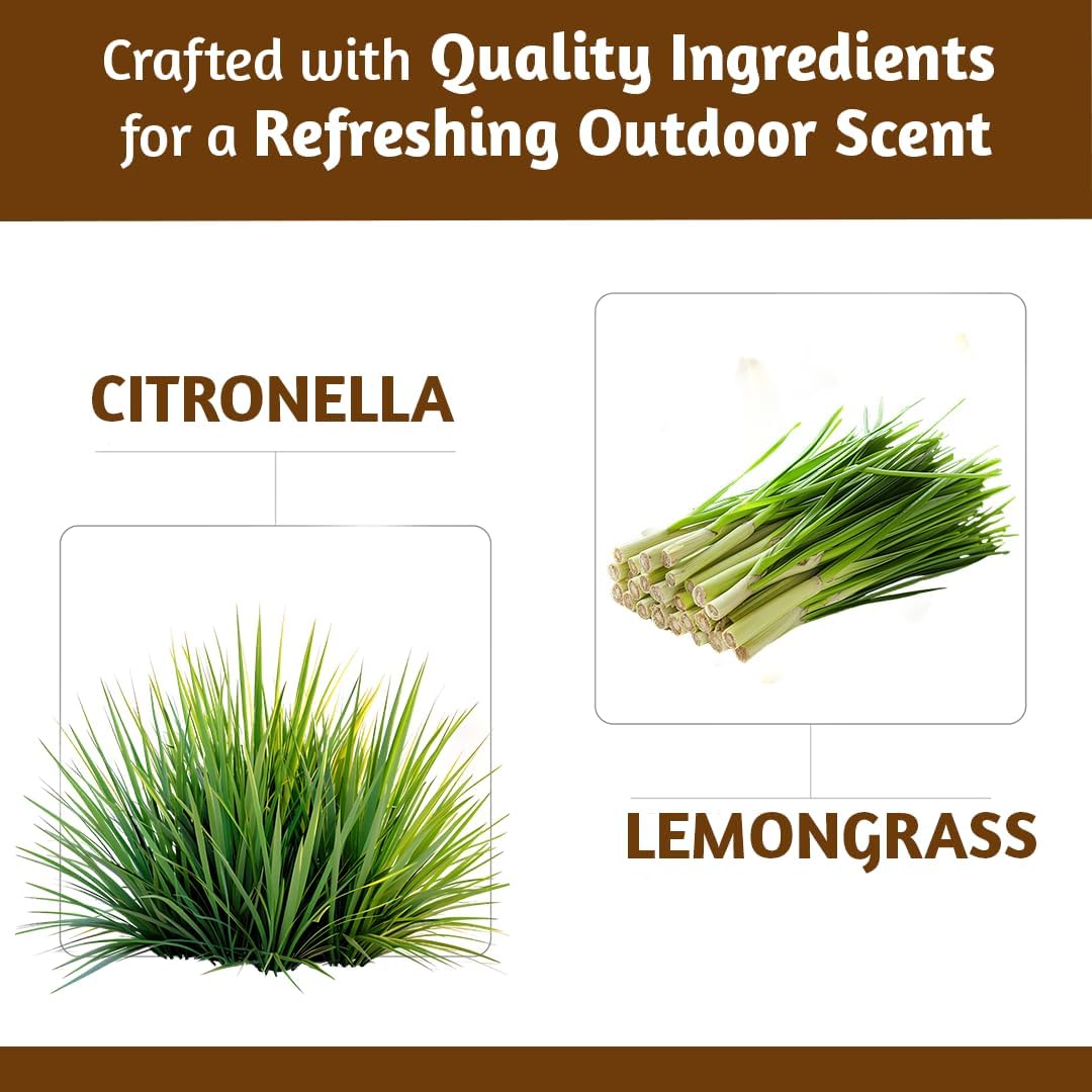 Folkulture Citronella Incense Sticks | Pack of 50 Long 12” Citronella & Lemongrass Incense Sticks |