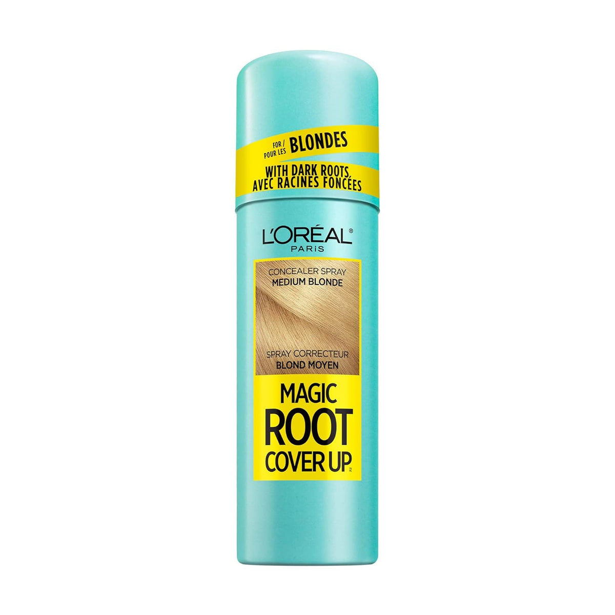 L'Oreal Paris Magic Root Cover Up Concealer Spray for Blondes, Medium Blonde, 2 fl. oz., Ammonia