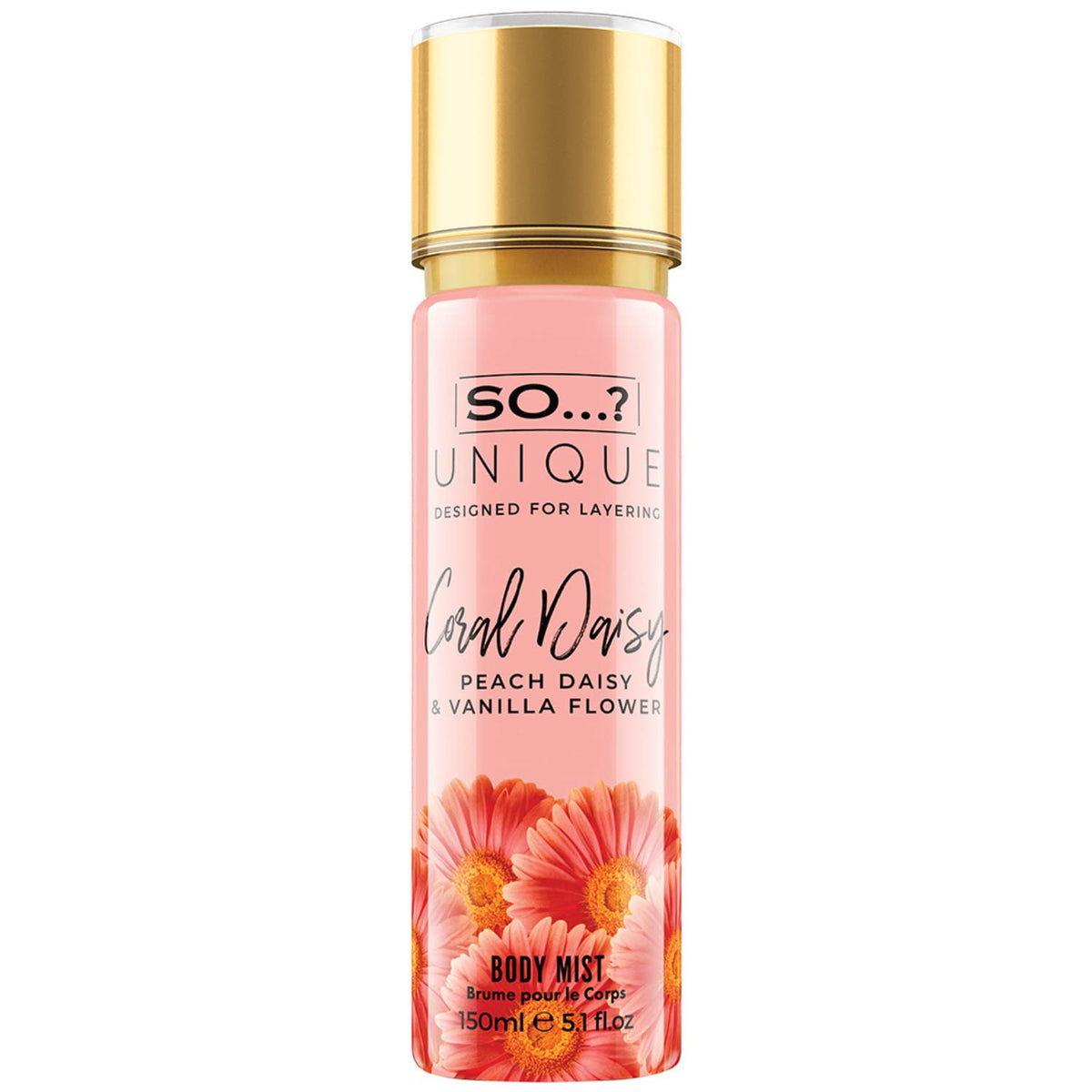 So…?...? Unique Coral Daisy Body Mist - Perfume for Women - Gourmand Fruity Vanilla Perfume - Gifts