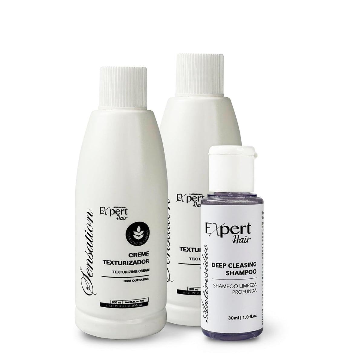 Expert Hair Sensation Keratin Hair Treatment Brazilian 100ml (2Pack) + Deep Cleansing Shampoo 30ml