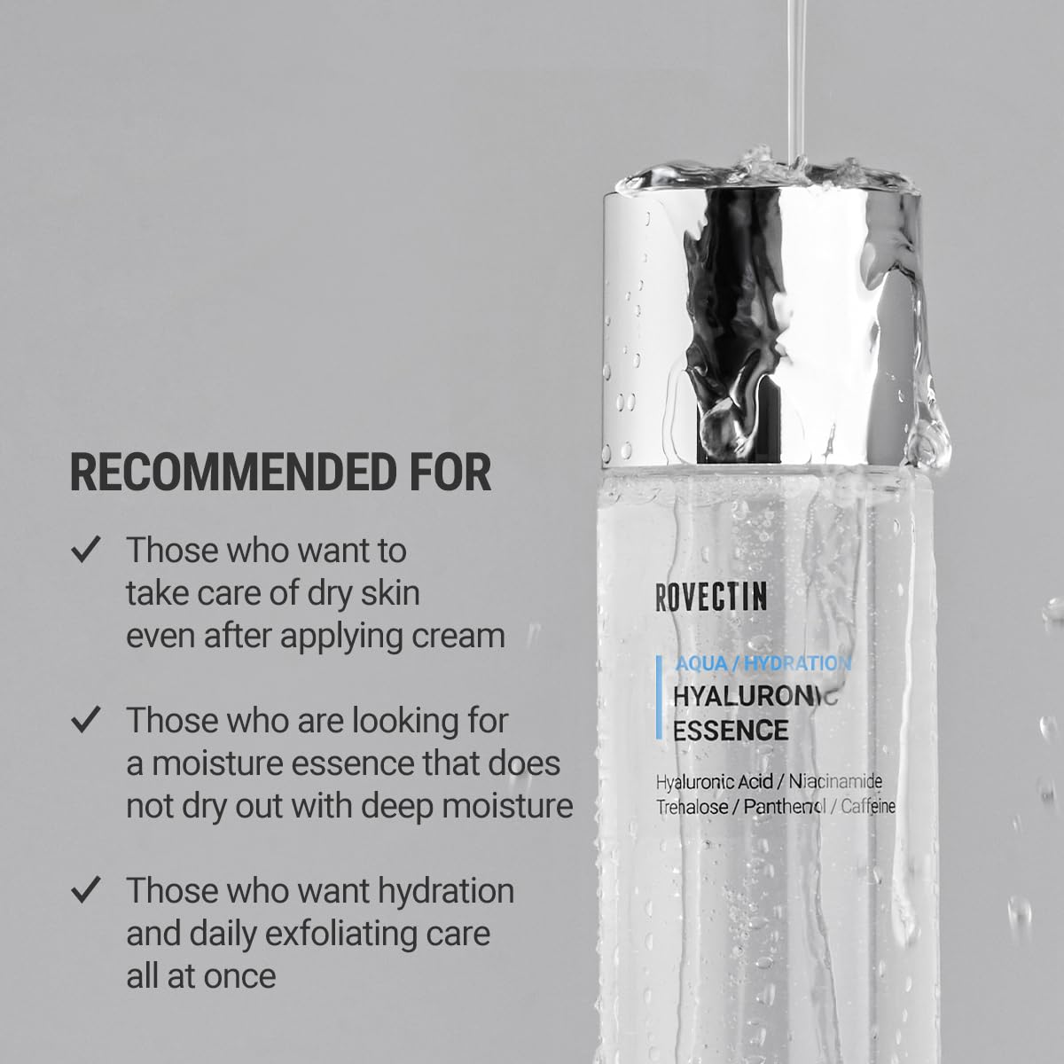 ROVECTIN Aqua Hyaluronic Essence (Activating Treatment Lotion) - 7 Layers Hyaluronic Acid Facial