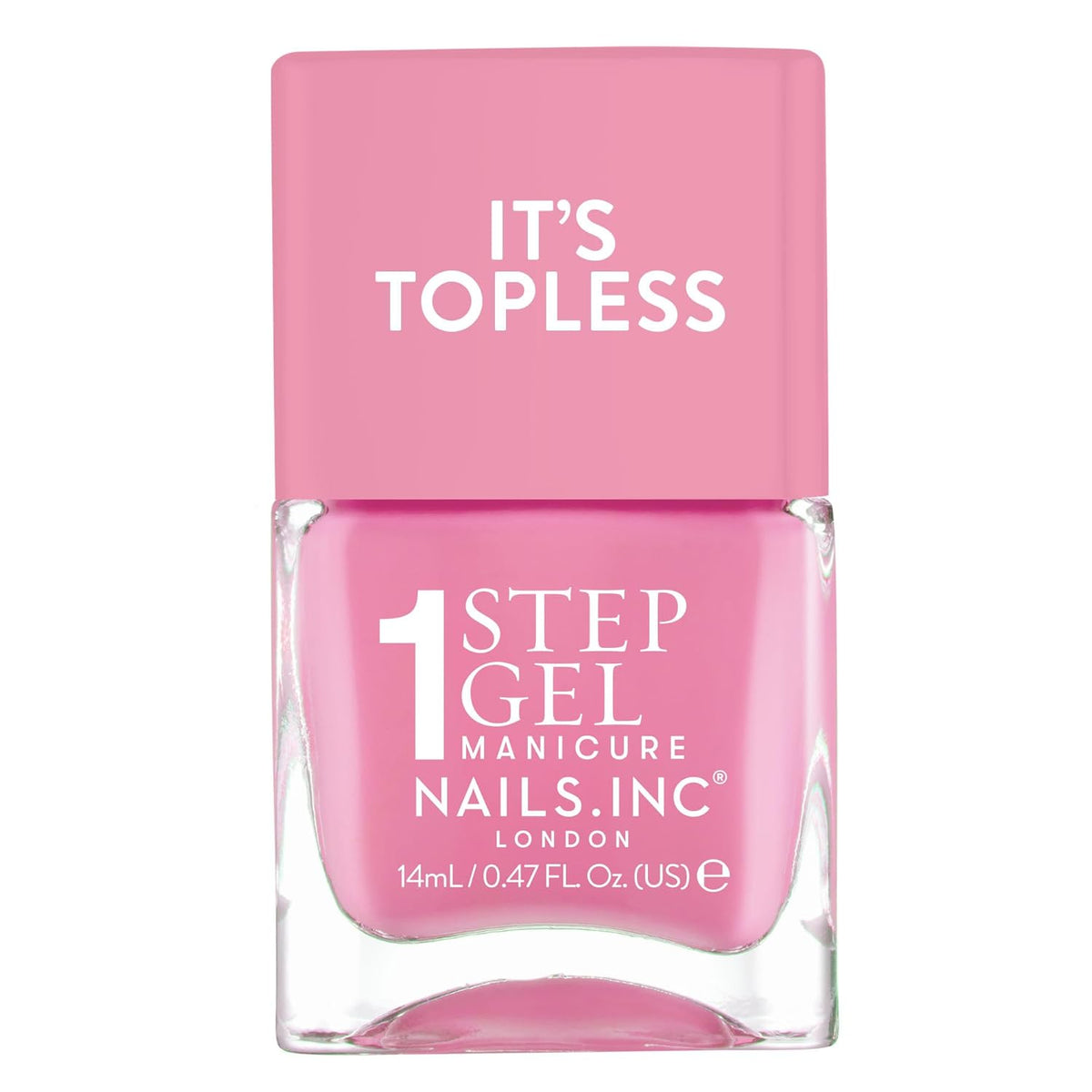 Nails Inc It's Topless Gel-Like Nail Polish, 4-in-1 Base Coat, Treatment, Color & Top Coat, Long