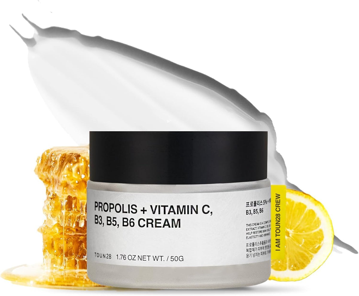 TOUN28 Propolis Vitamin C & B Complex Cream 1.76 oz (50g) | Moisturize, Nourish & Strengthen Skin