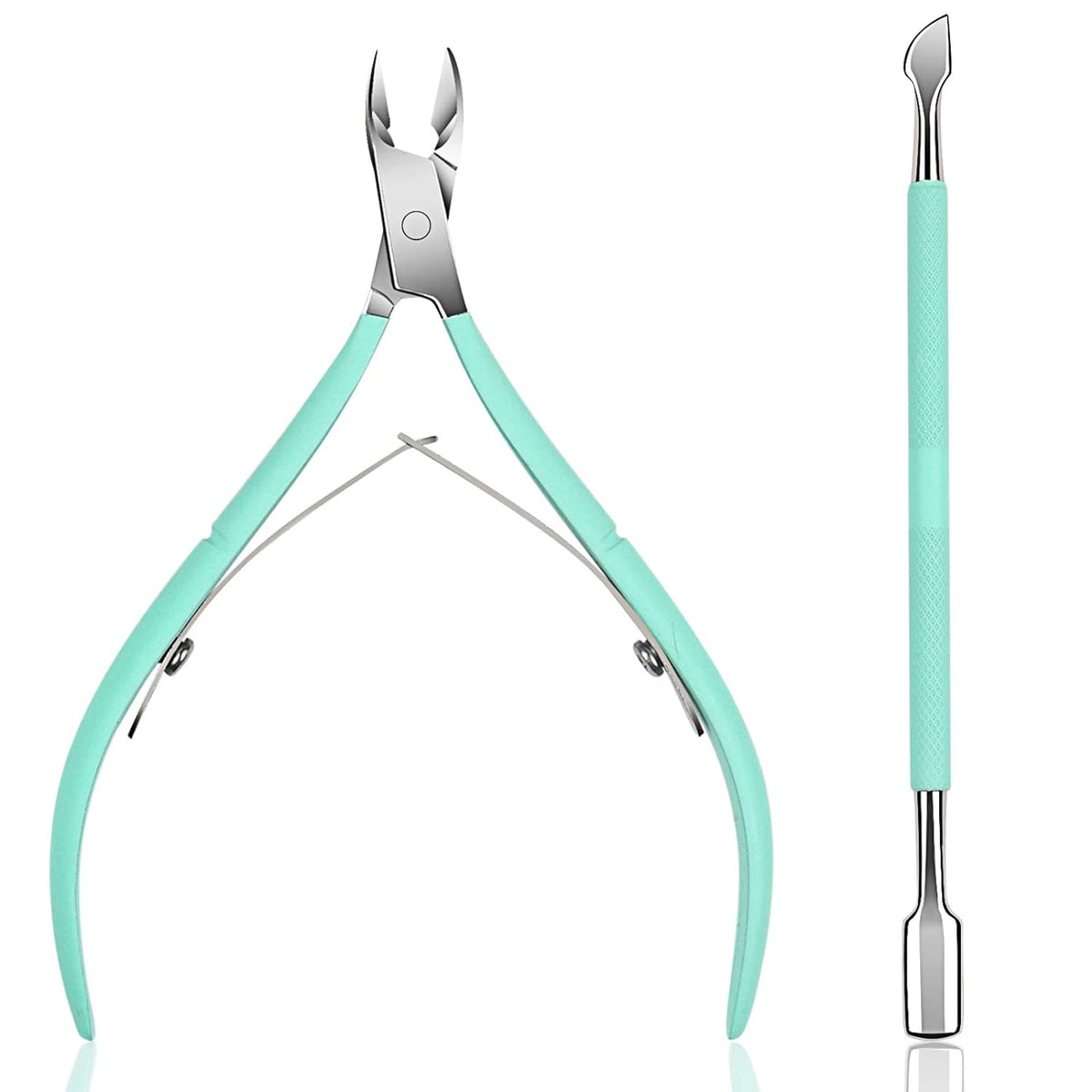 Ejiubas Cuticle Trimmer with Cuticle Pusher Cuticle Nipper Professional Grade Stainless Steel