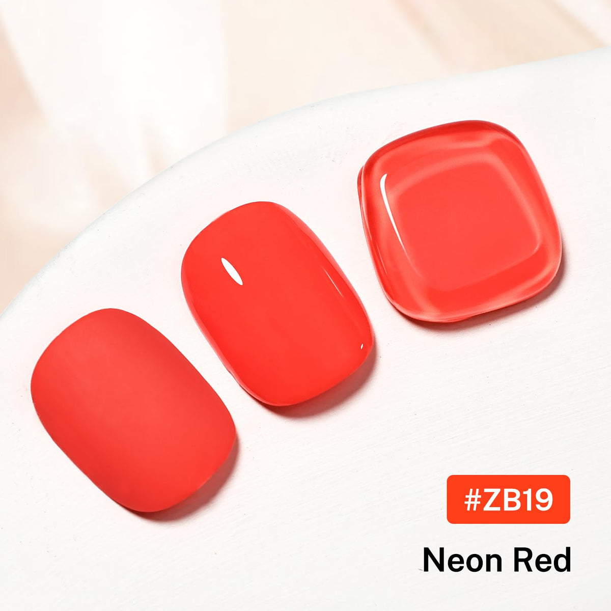 16.5ml Neon Red Nail Polish Glossy Shine Finish Large Volume Quick Dry Nail Polish, Long Lasting