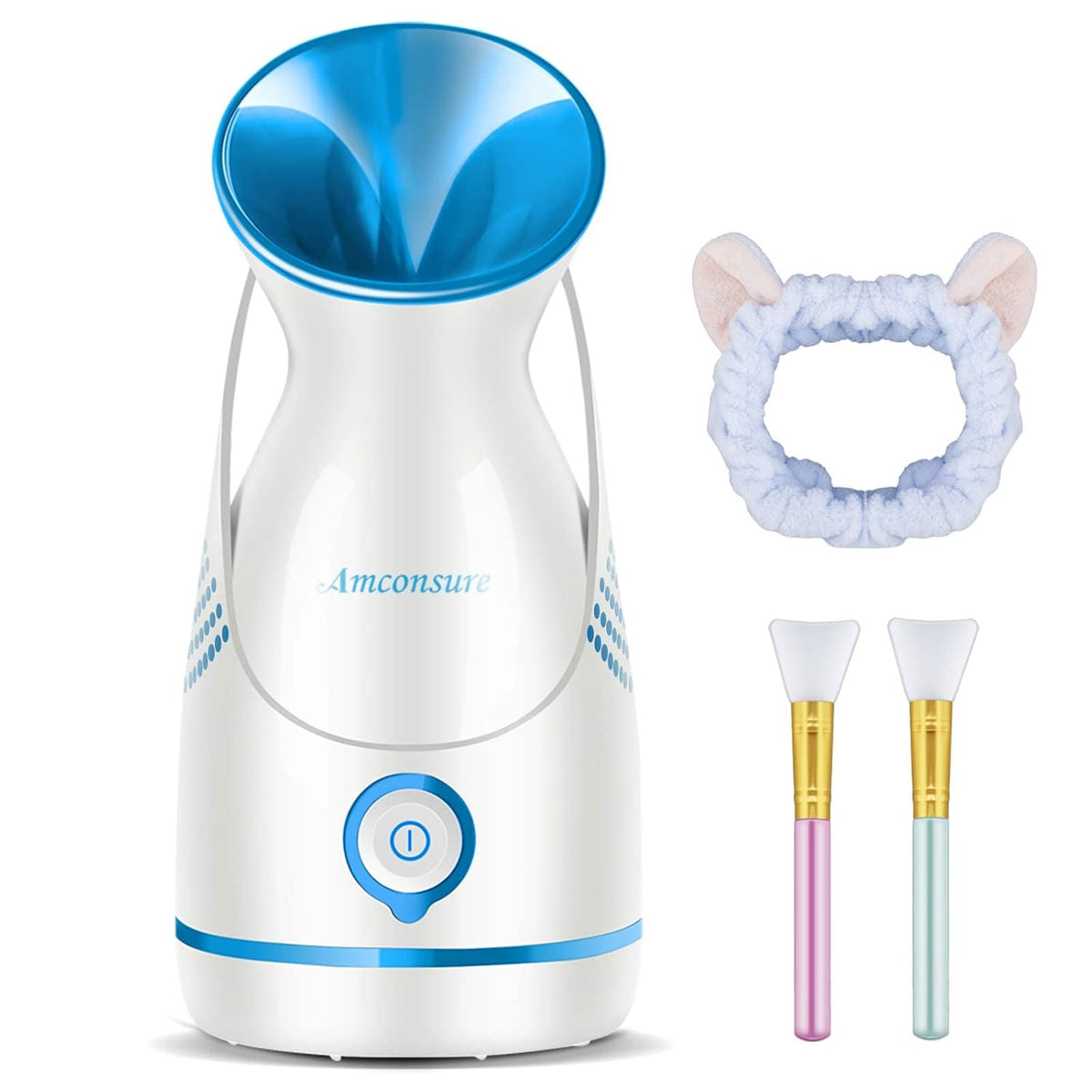 Amconsure Facial Steamer - Nano Ionic Face Steamer Warm Mist Steamer for Home Sauna SPA, Humidifier