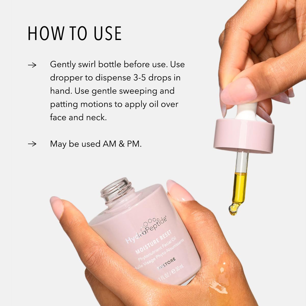 HydroPeptide Moisture Reset, Phytonutrient Facial Oil, Hydrate and Enrich Skin, Improves Skin
