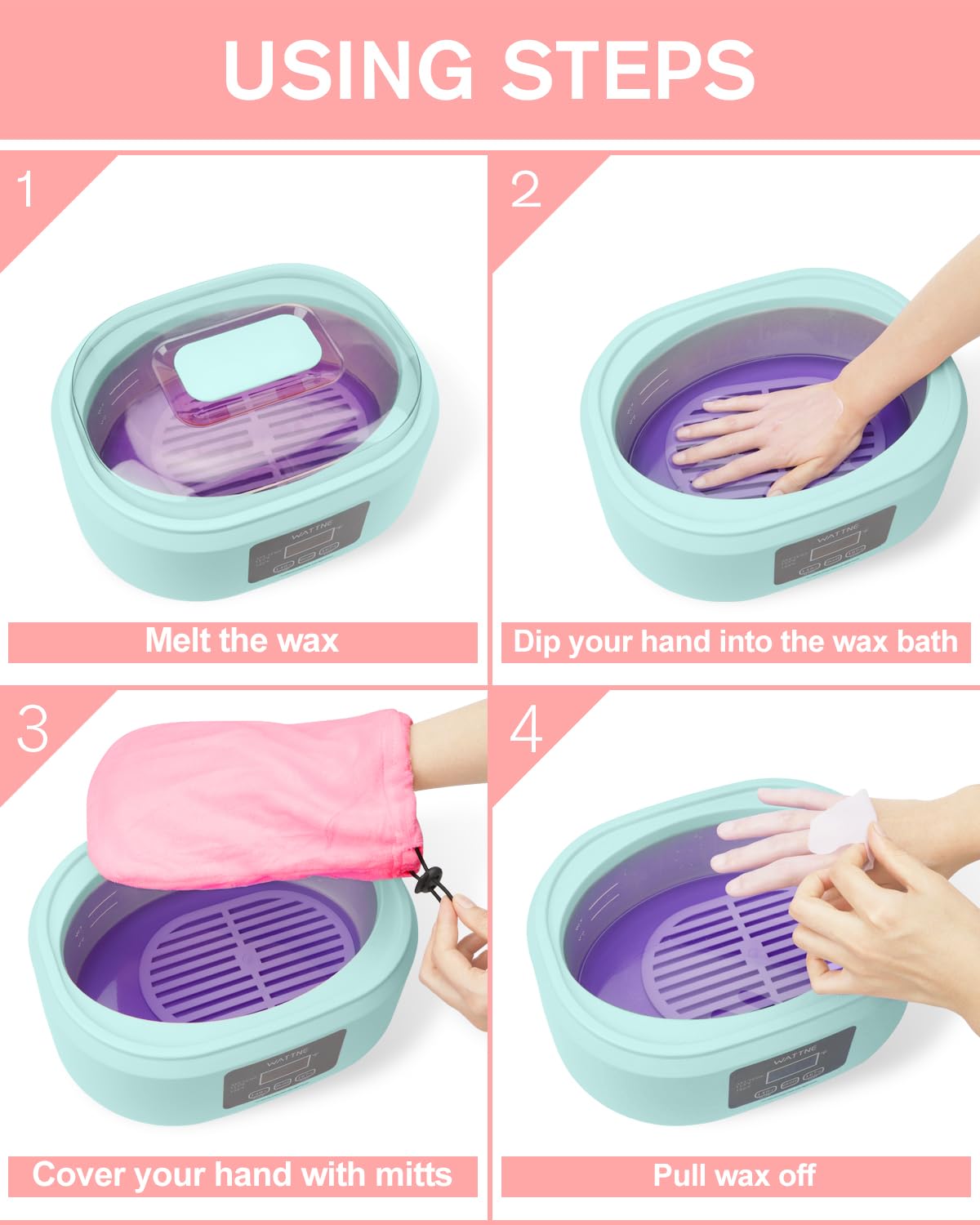 Paraffin Wax Machine for Hand and Feet -Paraffin Wax Warmer Moisturizing Kit Auto-time and Keep