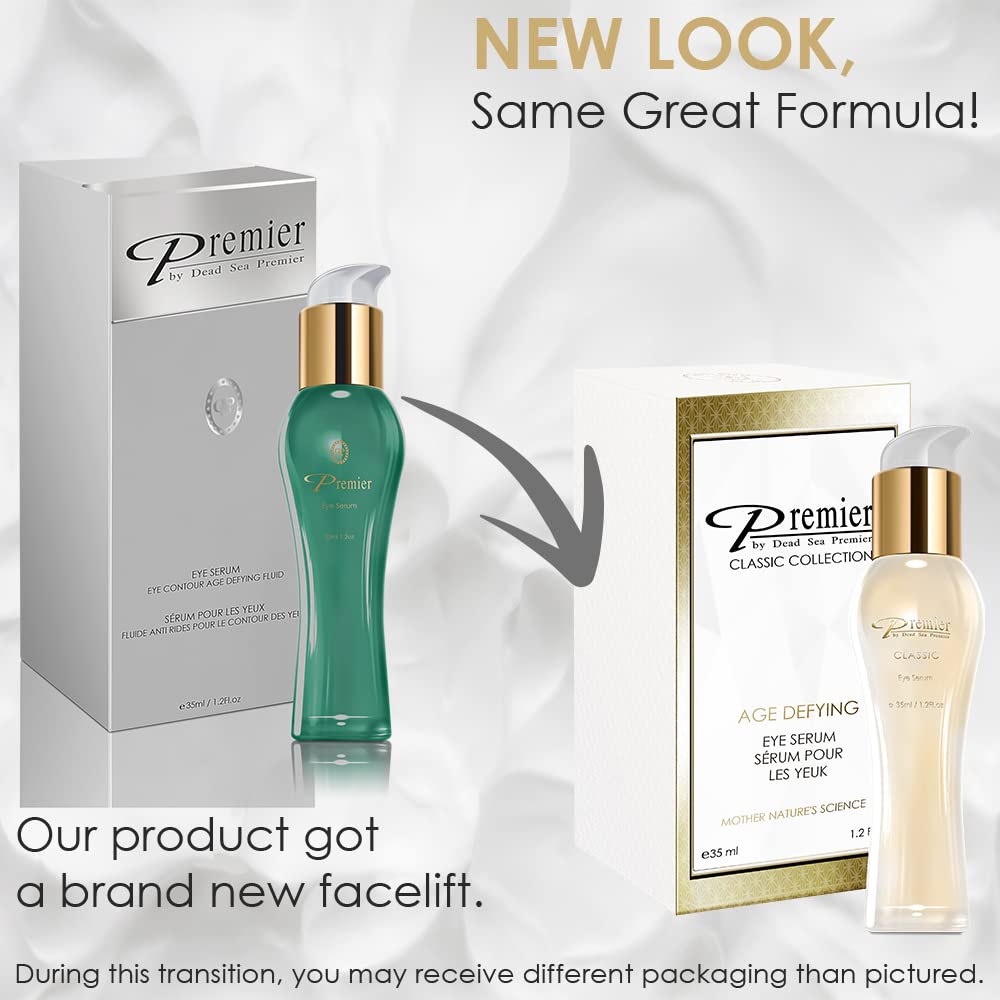 Premier Dead Sea Classic Eye Serum, Hypoallergenic, Age defying, Helps minimize wrinkles, Dark