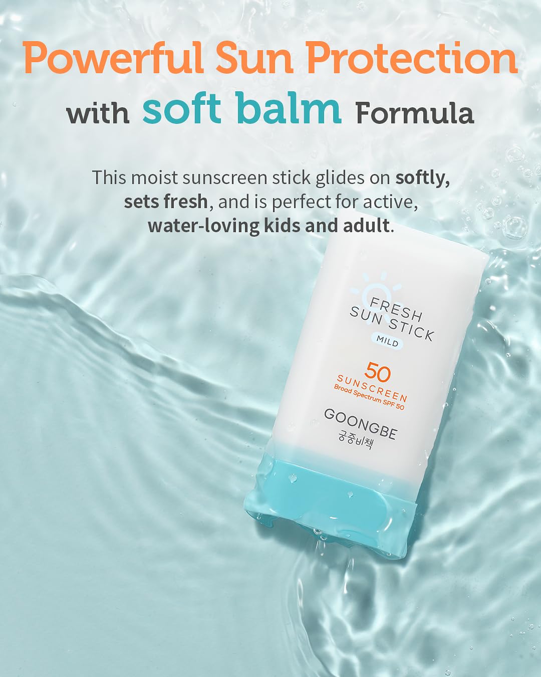 Fresh Sun Stick Mild SPF 50 - No White Cast Zinc Oxide Mineral Sunscreen Stick Balm - Non Greasy