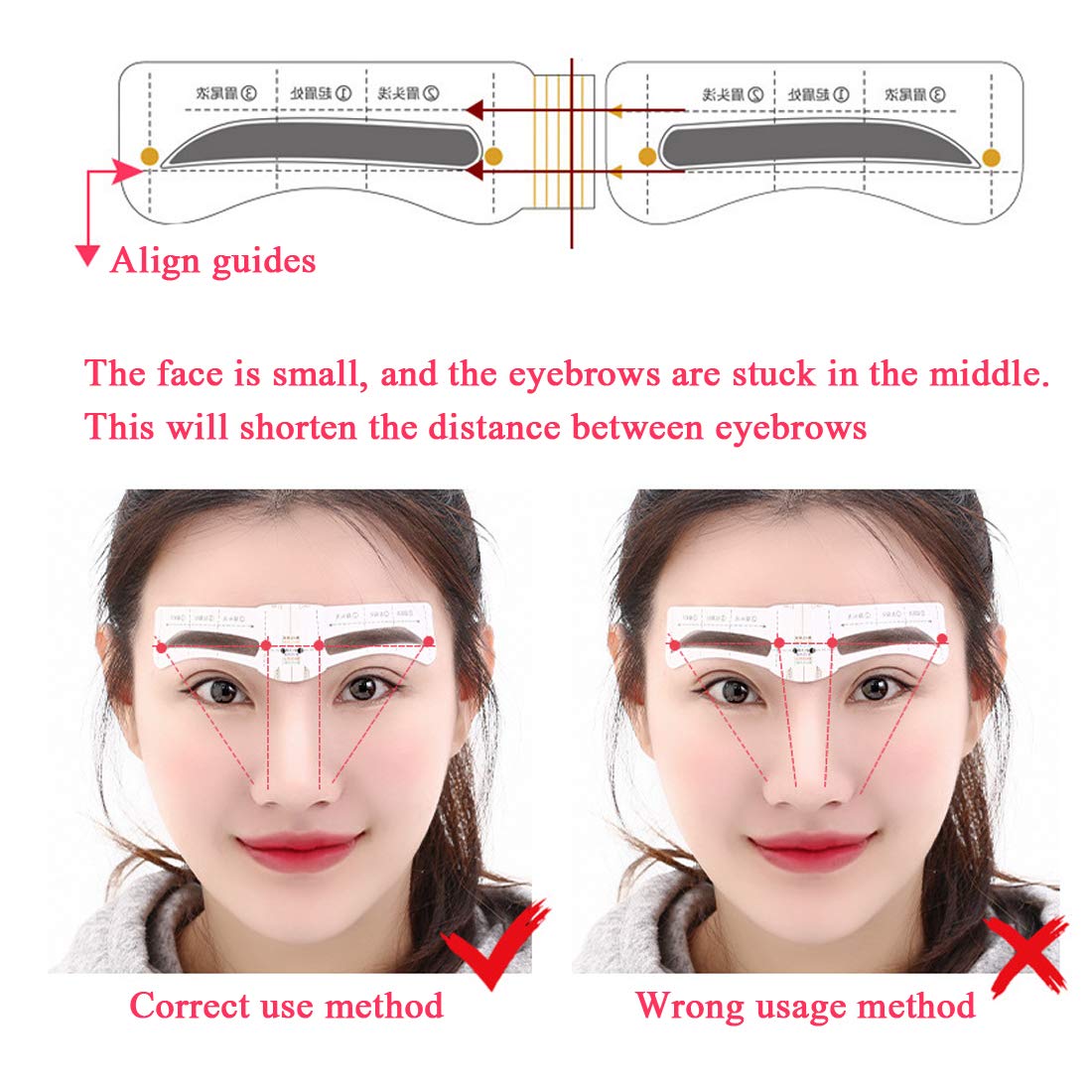128 PCS Eyebrow Stencil 4 Styles Eyebrow Shaping Stickers Adjustable Eyebrow Grooming Template DIY