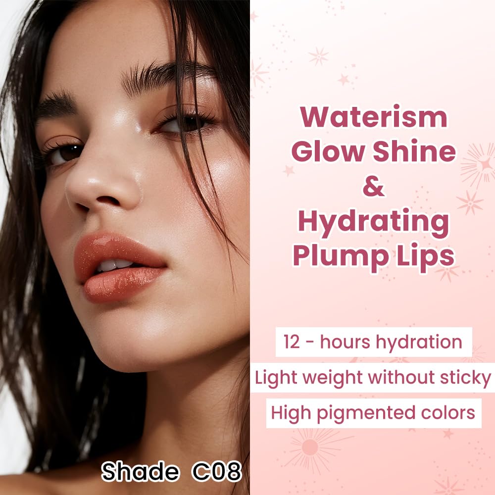 CATKIN Glossy Lip Balm Ultra Hydating Glow Lip Tinted Jelly Plumping Melting Balm Shea Butter