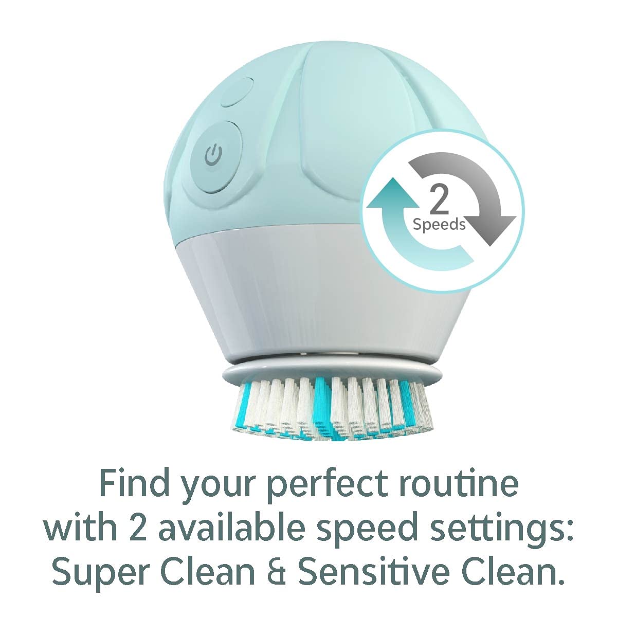 Tao Clean Ona Diamond Orbital Facial Brush and Cleansing Station – Robin's Egg Blue – Electric Face