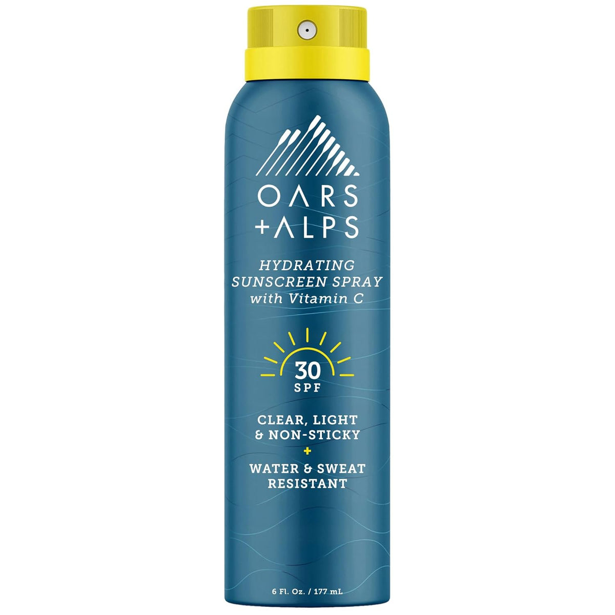 Oars + Alps Hydrating SPF 30 Sunscreen Spray, Naturally Derived Skin Care Infused with Vitamin C