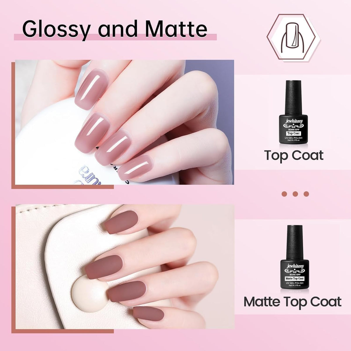 JEWHITENY Poly Extension Gel Nail Kit 14 PCS Poly Gel Kit with Slip Solution and Mini Lamp Nail Art