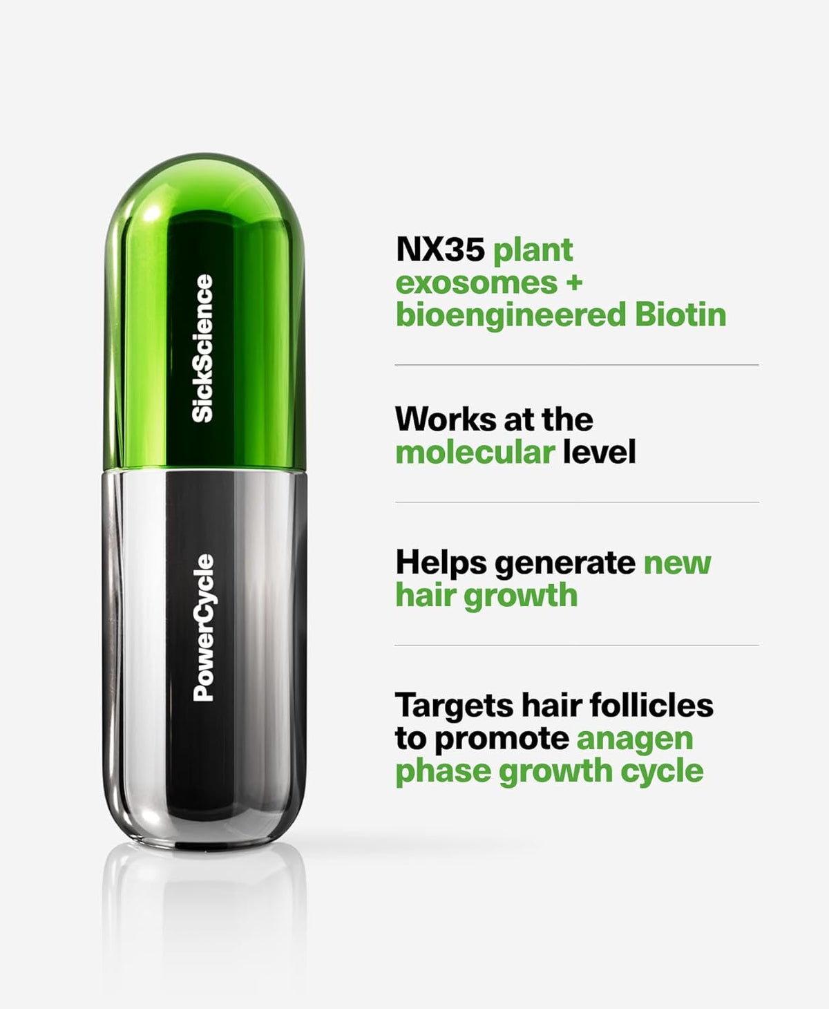 PowerCycle Exosome Hair Growth Serum - Clinically Advanced Scalp Treatment for Thinning Hair, Hair