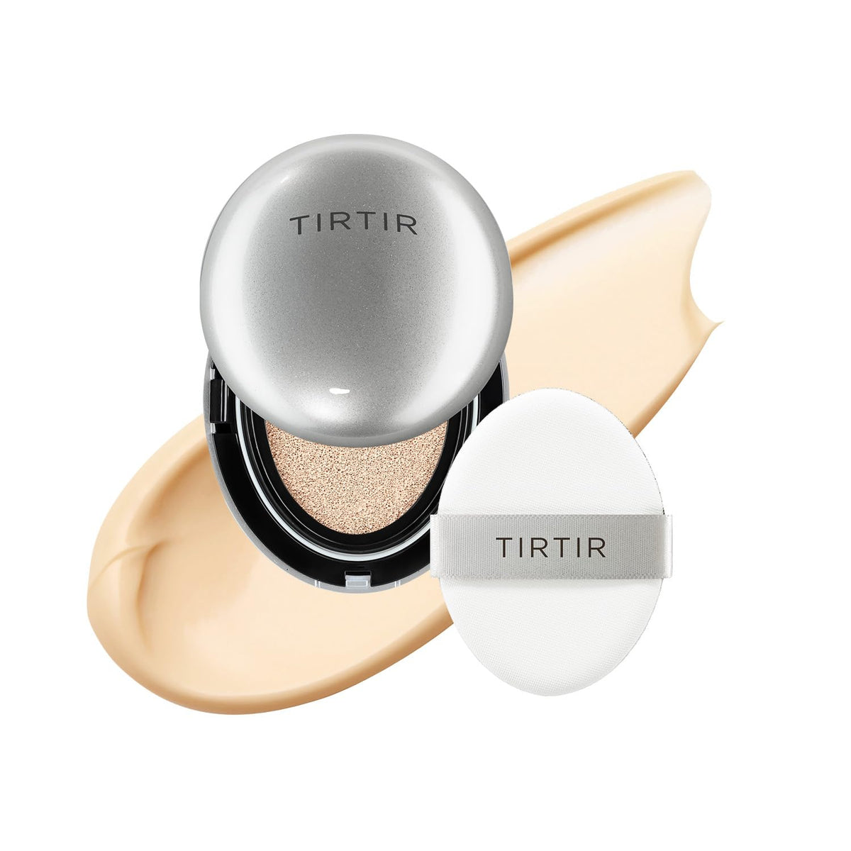 [*Mini Size*] TIRTIR Aura Glow Silver Cushion | Korean Cushion Foundation, (#13N Fair Ivory, 0.15