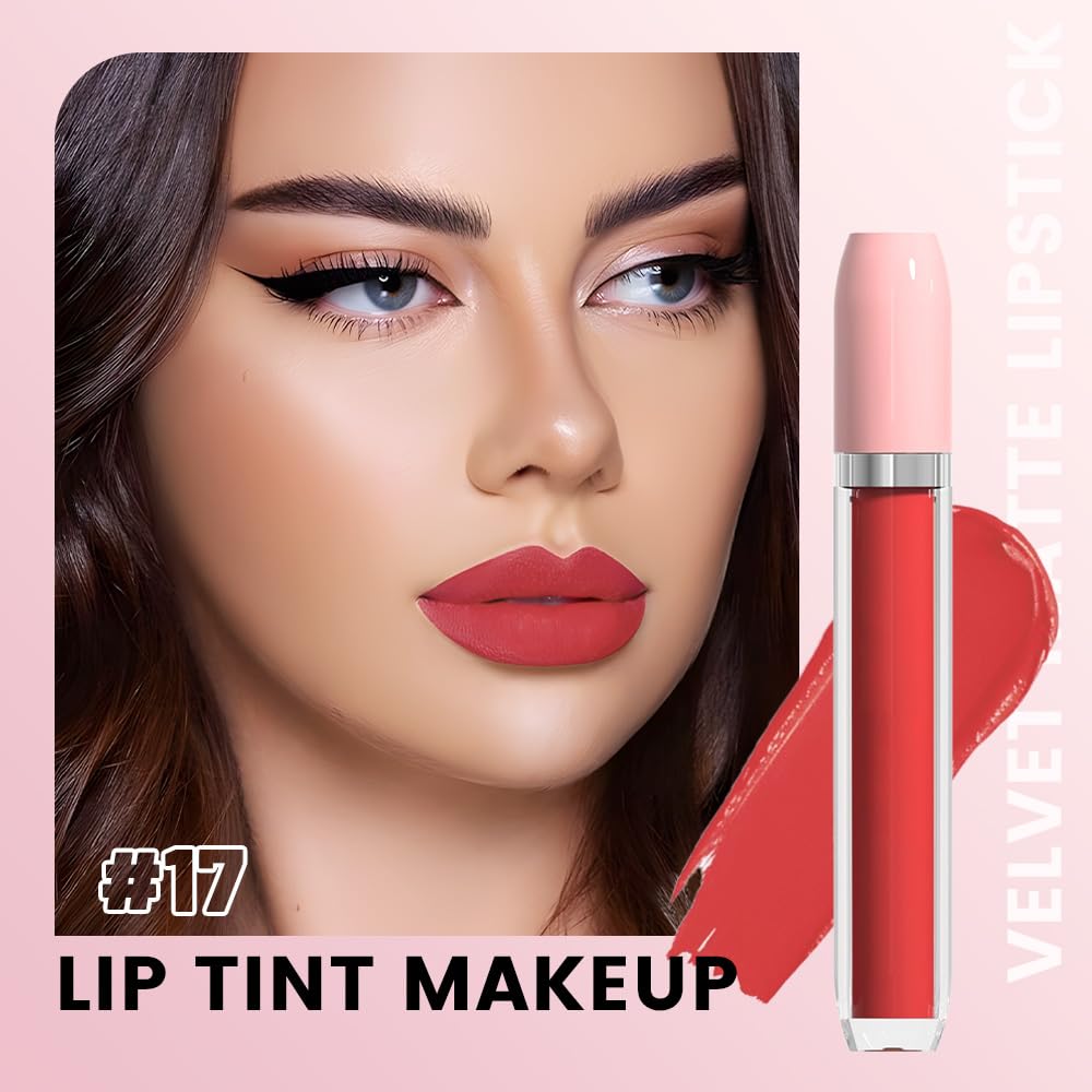 BINGBRUSH Super Matte Longwear No-Budge Stay On Smudge Proof Liquid Lipstick Long Lasting Makeup