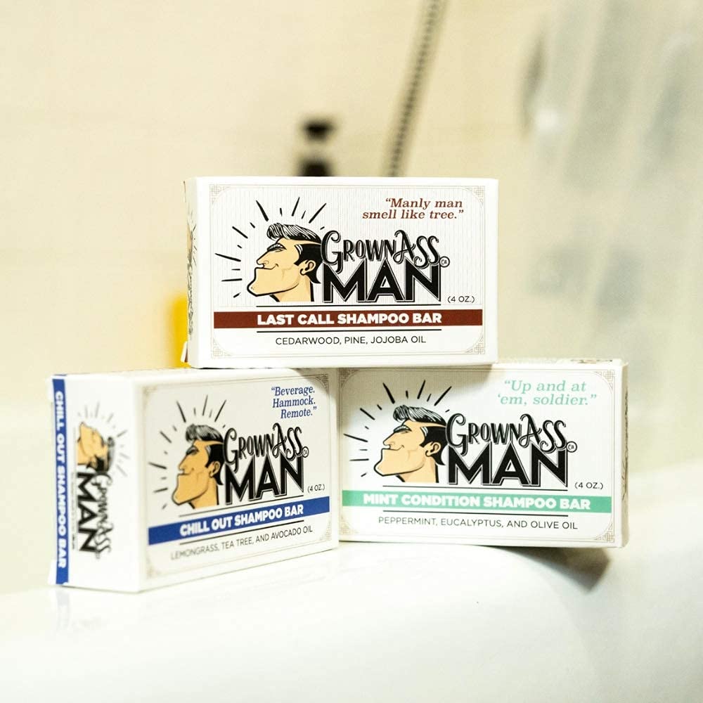 Solid Shampoo Bar Rich Lather 3 in 1: Hair, Beard & Body Wash - Plastic Free & Eco-Friendly