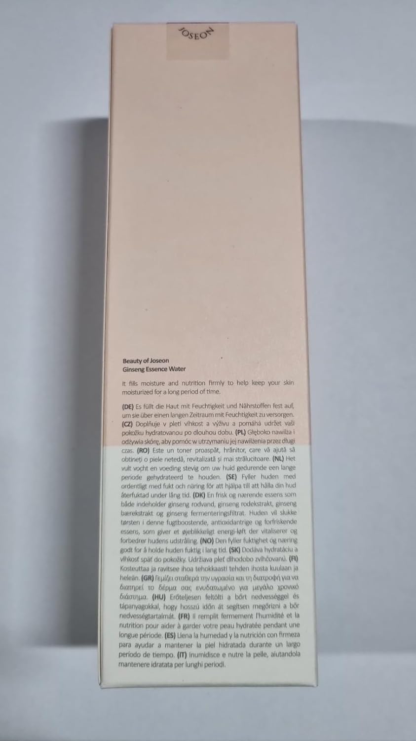 Beauty of Joseon Ginseng Essence Water Hydrating Face Toner for Dry, Dull Skin. Korean Moisturizing
