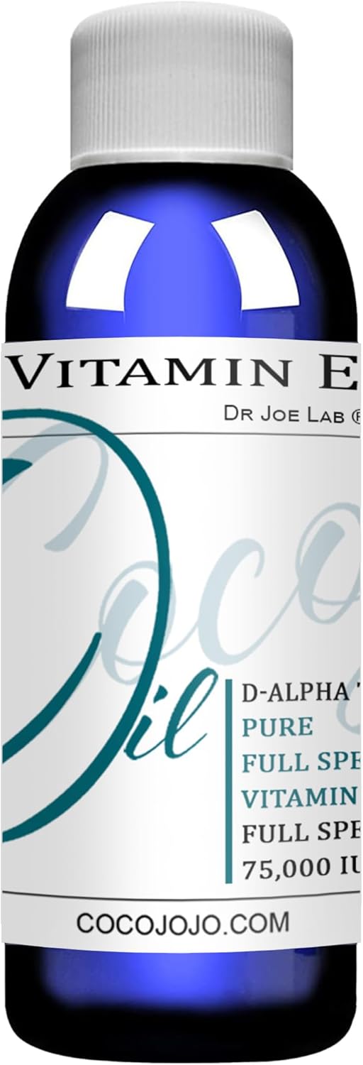 cocojojo Organic Liquid Vitamin E Oil for Skin, Hair, Face, Body Oil, 100% Pure Natural Cold
