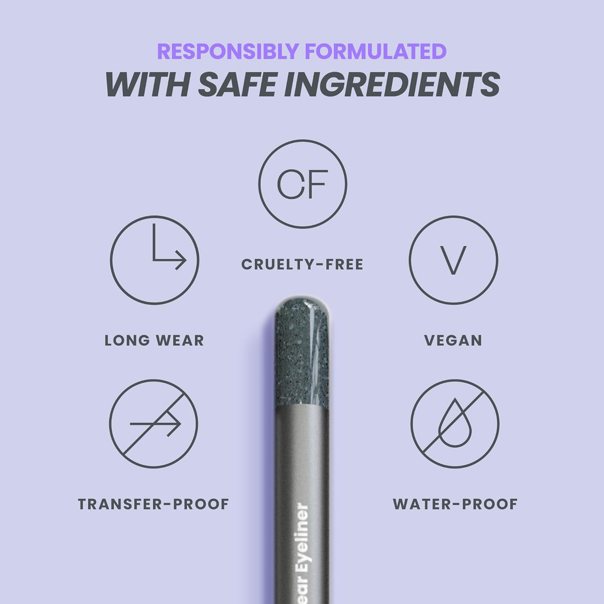 Wonderskin Eyeliner Pencil, 1440 Longwear Blue Glitter Eyeliner Pencil - Waterproof, Sharpenable &