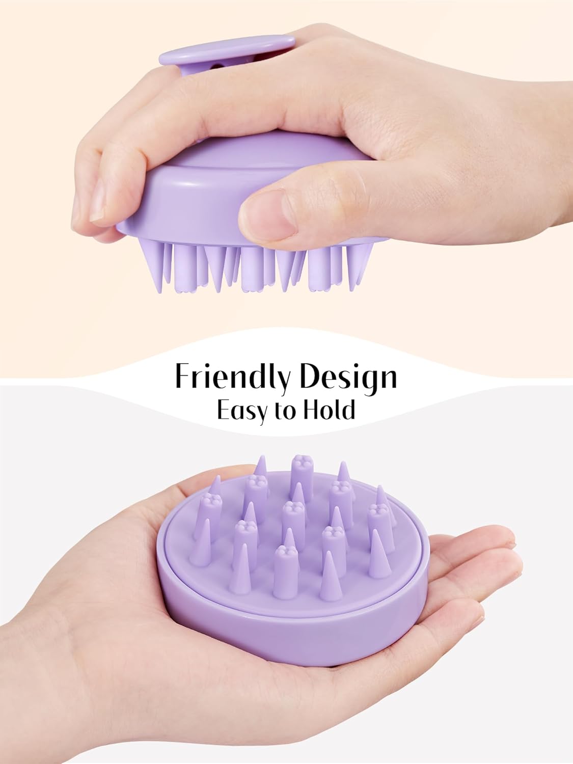 HEETA Hair Scalp Massager Brush, Updated Scalp Exfoliator with Soft Silicone Bristles, Wet & Dry