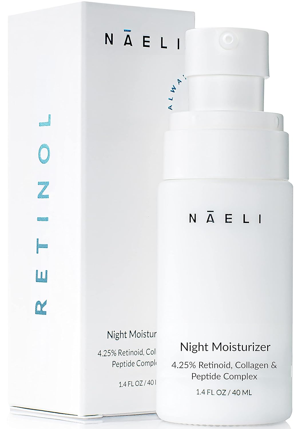 Retinoid Cream - 4.25% Retinol Night Moisturizer for Face & Neck with Collagen, Peptides &