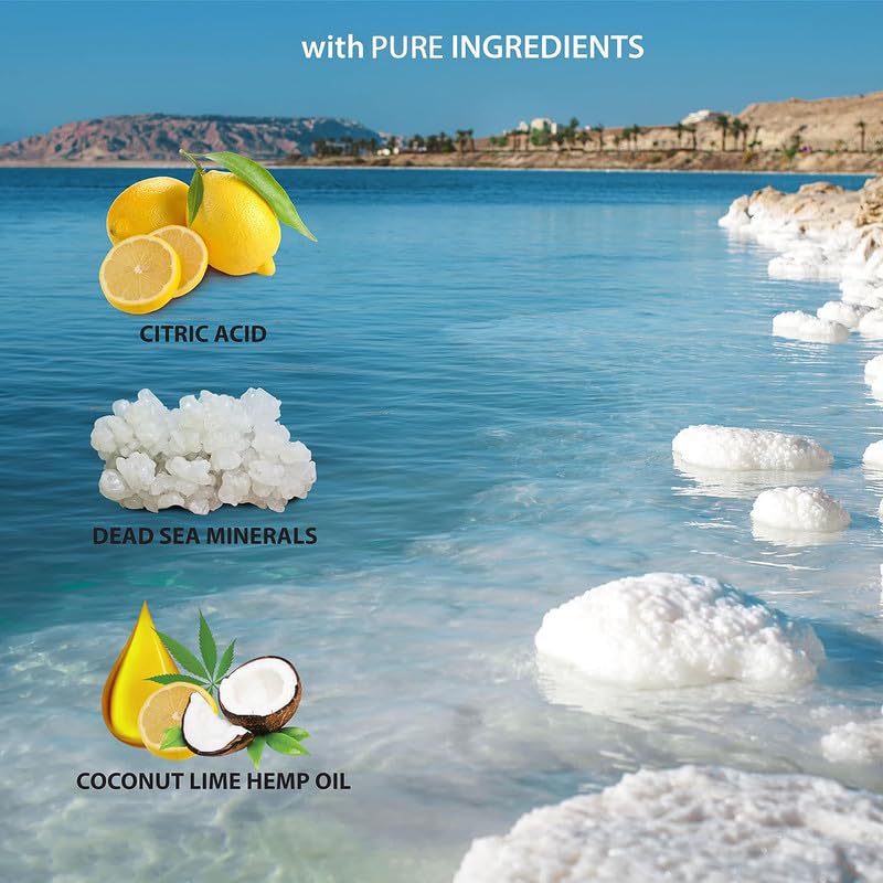Dead Sea Collection Hemp & Coconut Lime Body Wash for Women and Men – with Pure Dead Sea Minerals
