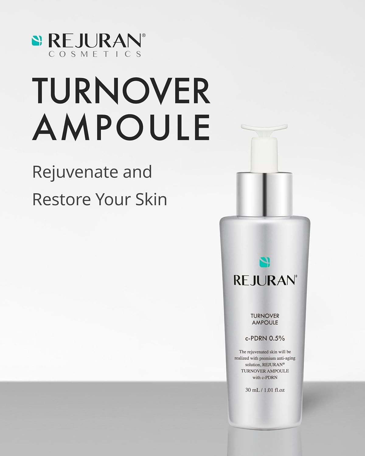 REJURAN® Turnover Ampoule, c-PDRN® – Original Salmon DNA PDRN Face Serum for Rejuvenation, Firming