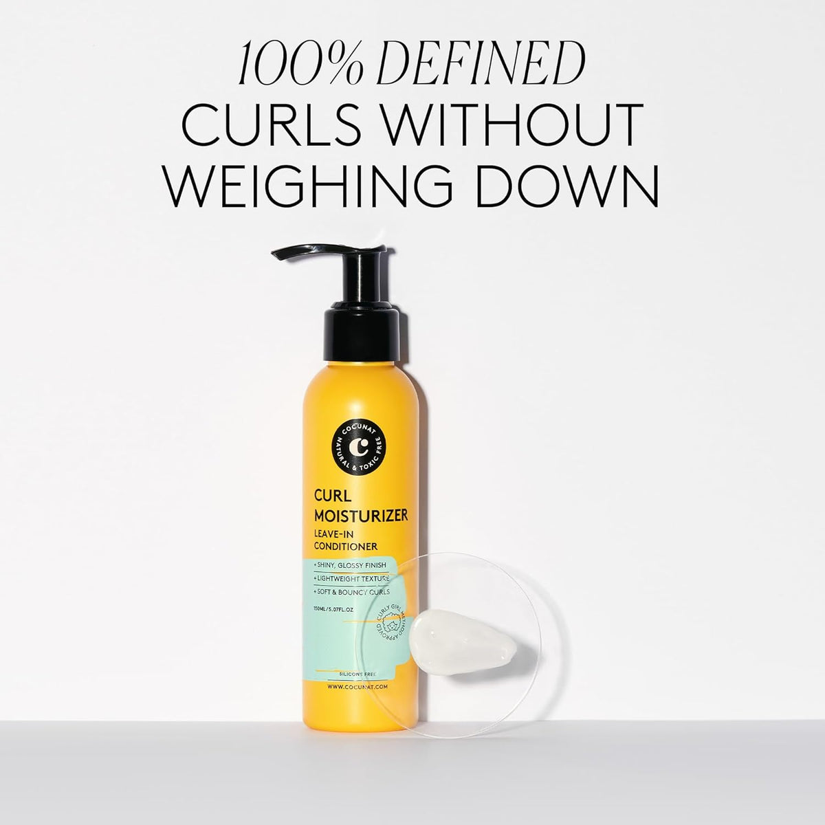 COCUNAT - Curl Moisturizer Leave-in - Curly Hair Gel - Detangles, Defines and Moisturises Curls