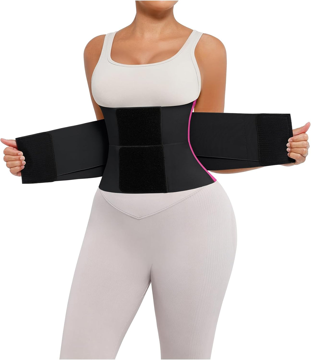 FeelinGirl Waist Trainer Belt Waist Cincher Trimmer Ab Belt Tummy Control Body Shaper with Triple