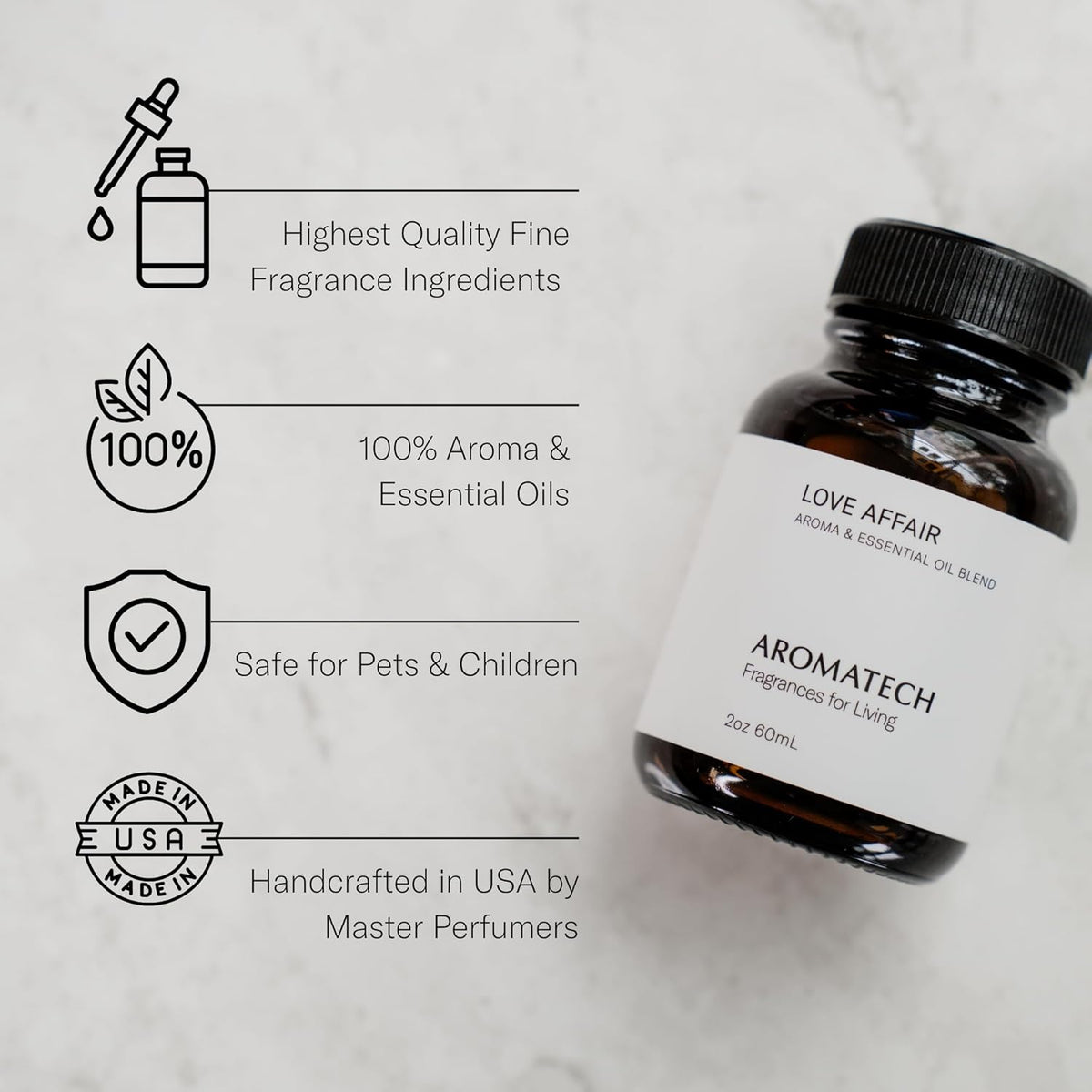 AromaTech Love Affair Aroma Essential Oil Blend: Luxury Hotel Inspired Aromatherapy with Jasmine