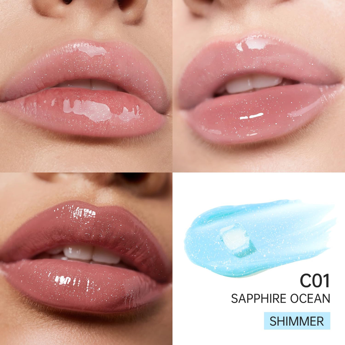 CATKIN Lip Plumper Gloss, Tinted Lip Serum with Hyaluronic Acid & Jojoba Oil, Non-sticky Volumizing