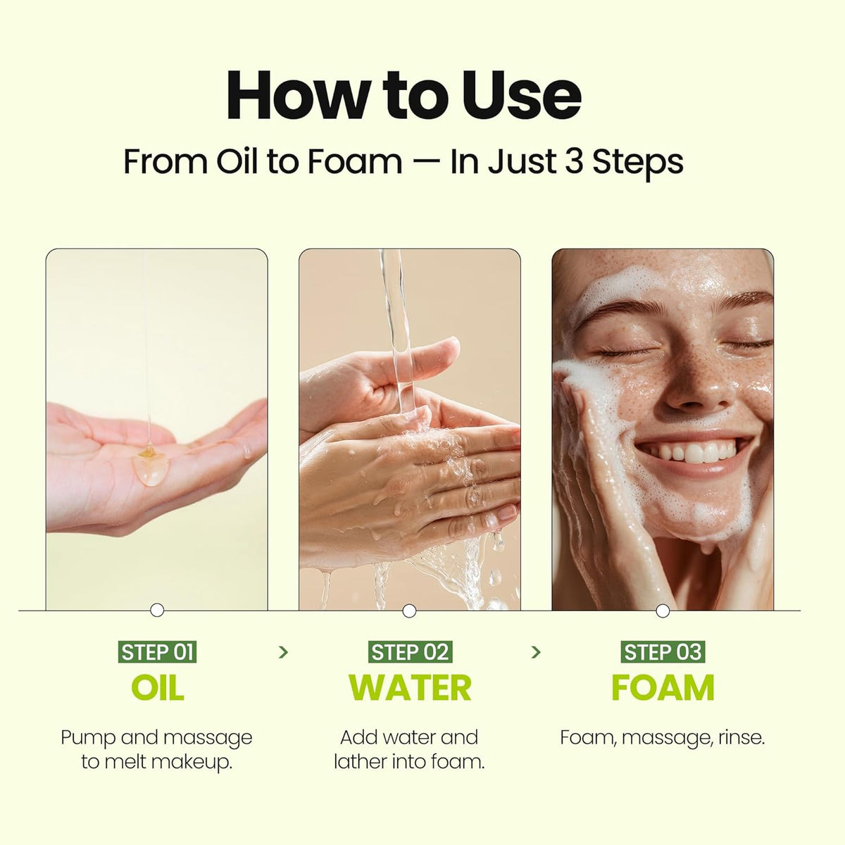 [K-Beauty] Cica Biome Oil to Foam - All-in-One Korean Face Wash OilBased Foaming Facial Cleanser