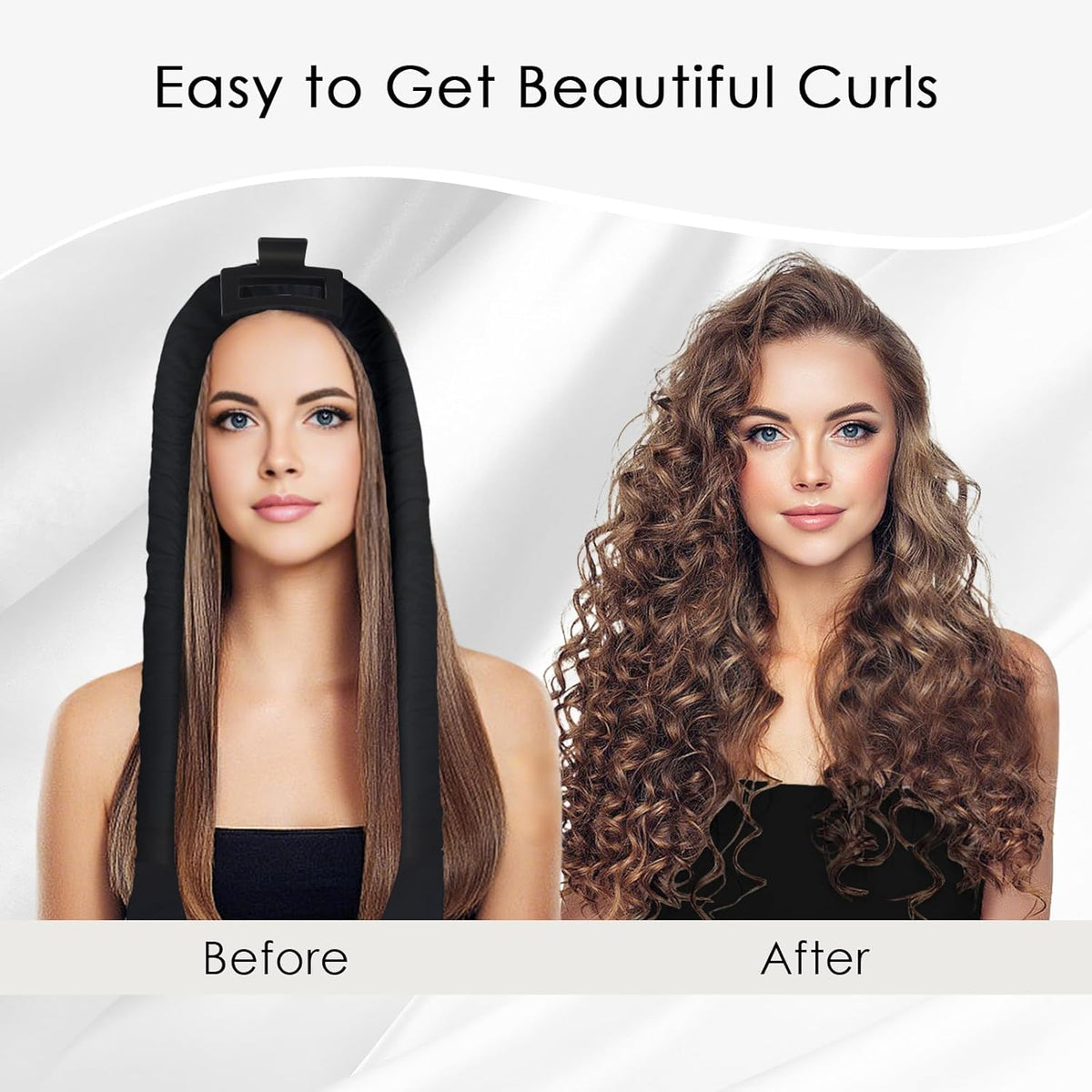 weiwei Satin Heatless Curlers Hair Curler, No Heat Curls Overnight Hair Curlers to Sleep In