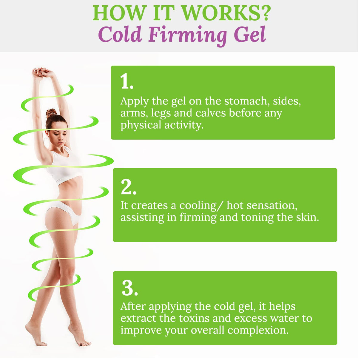 Brazilian Belle Cold Firmings Gel - Tightening & Anti Cellulite Cream with Caffeine - Advanced