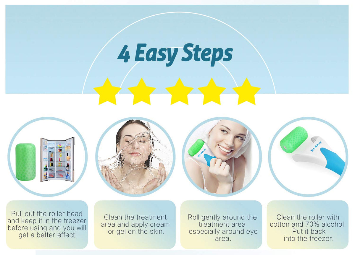 ESARORA Ice Roller for Face & Eye, Puffiness, Migraine, Pain Relief and Minor Injury, Skin Care