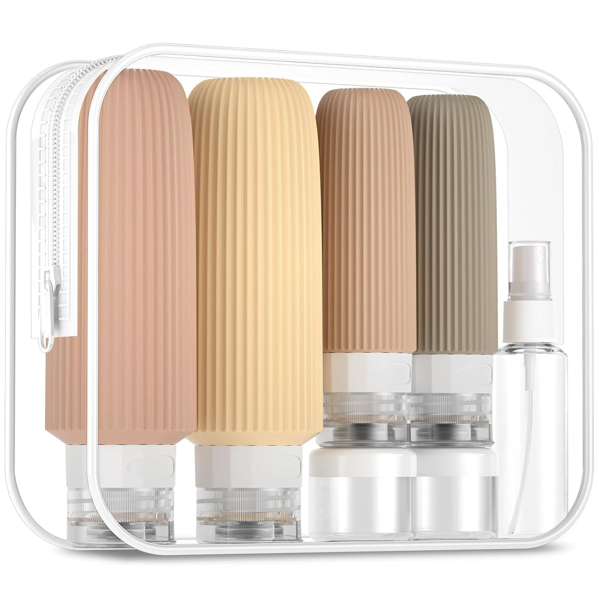 16 Pack Travel Bottles for Toiletries, Large 6oz Silicone Travel Containers jar for Toiletries